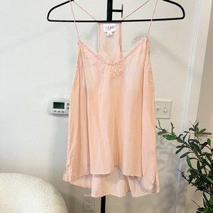 Cami NYC The Racer Silk Tank Pink | S